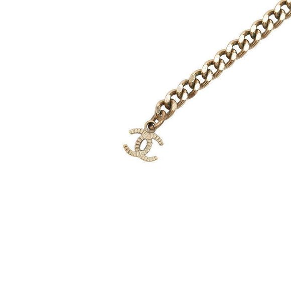 Chanel Coco Mark Gold Blue Multicolor Plated Rhinestone Ladies Chanel - Picture 5 of 7